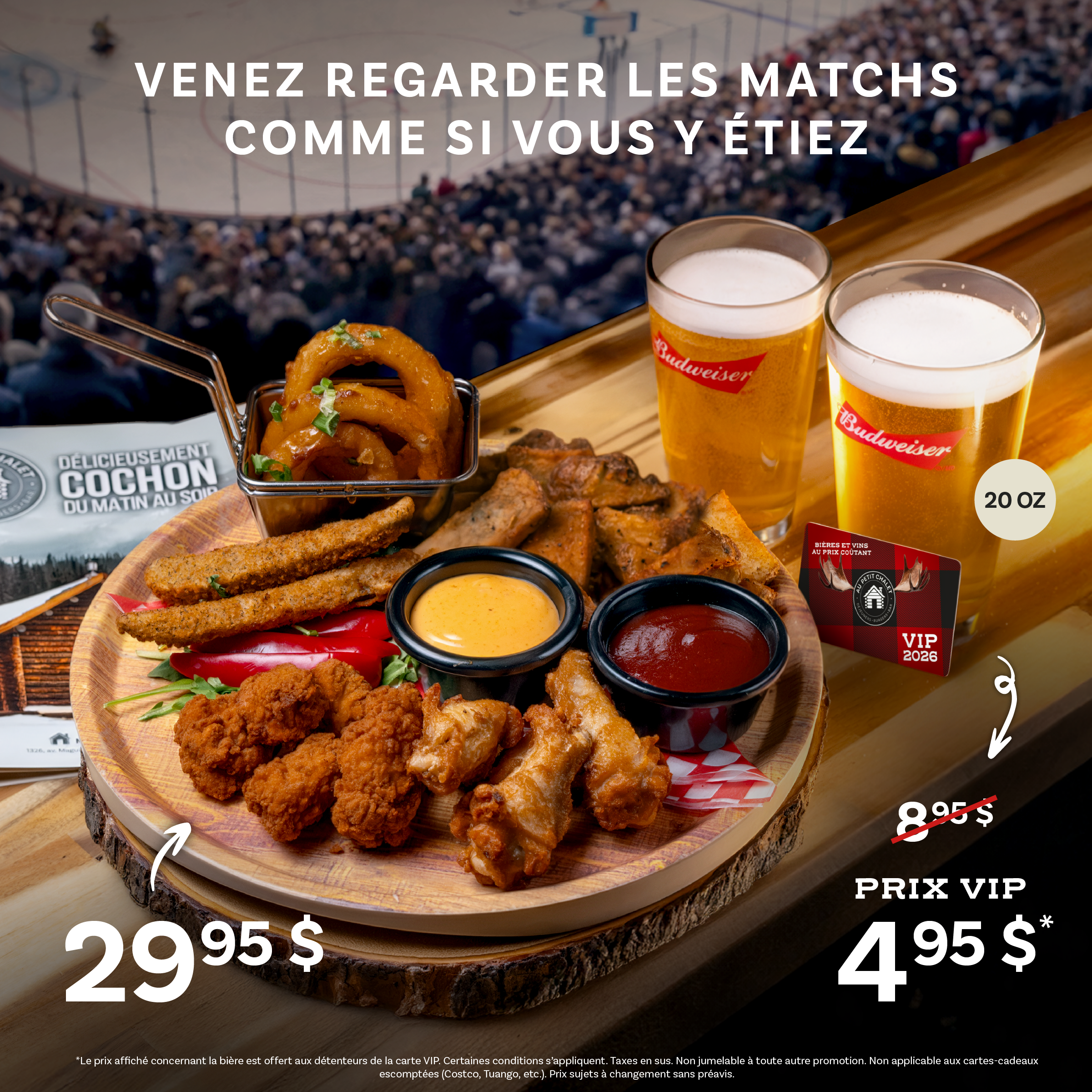 Soirée hockey - Carte VIP Au Petit Chalet